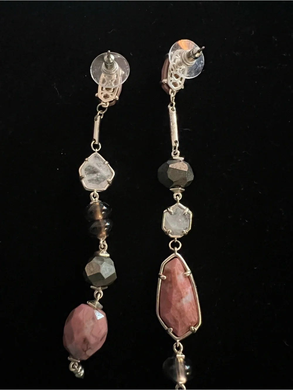 Kendra Scott Gold-Tone Pink Gemstone Drop Earrings